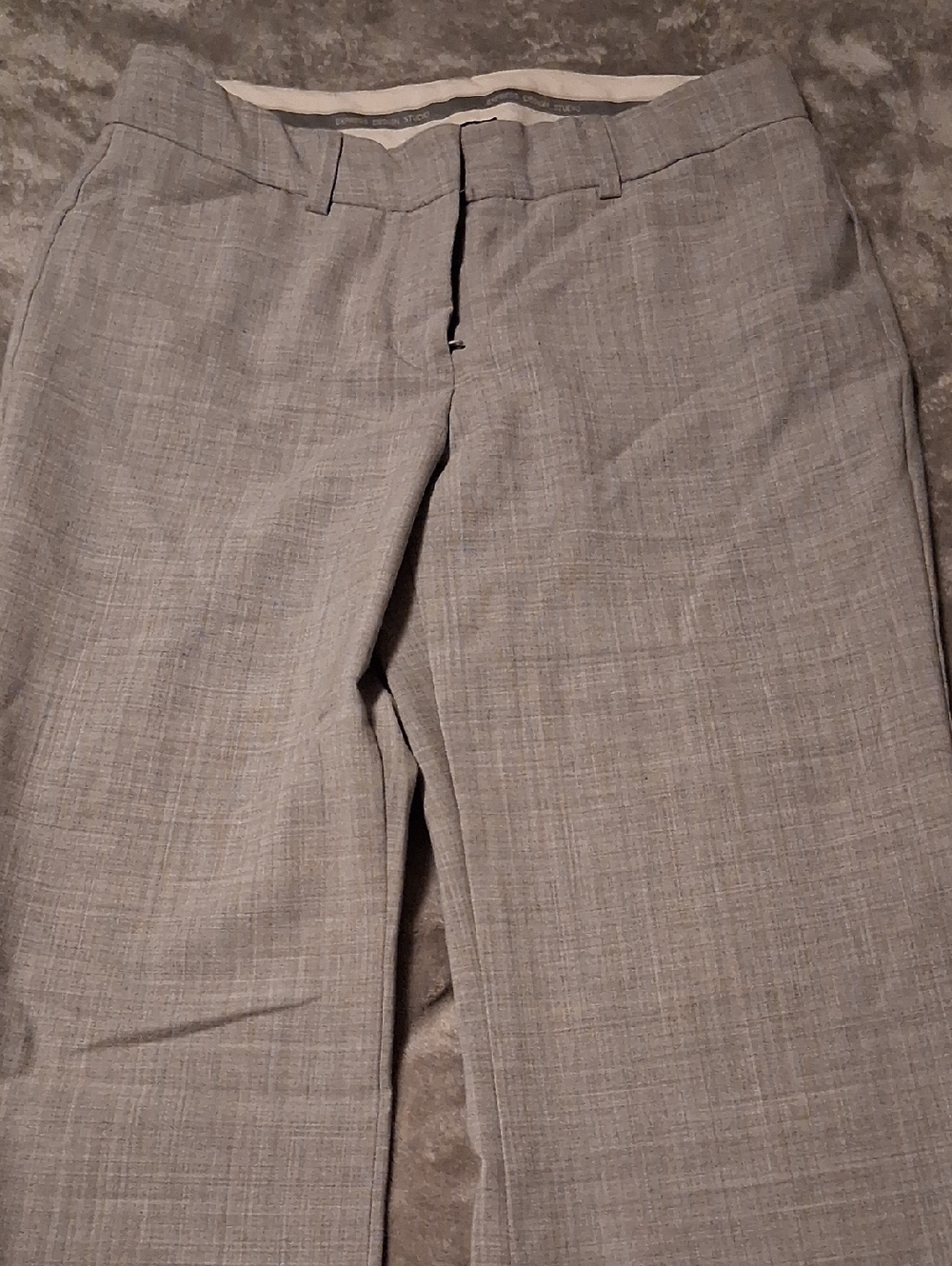 Editor Express Design Light Gray Women's Dress Pants Bootcut Slim